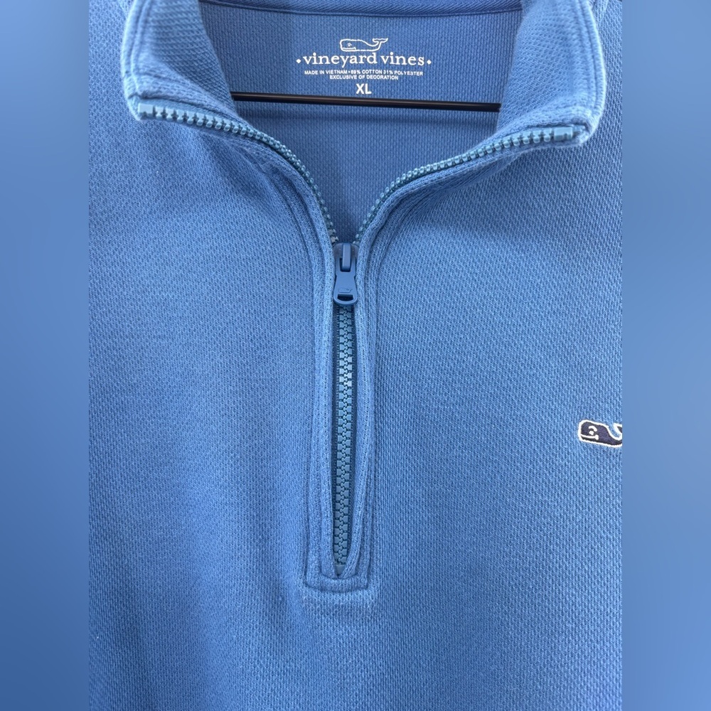 Vineyard Vines Classic Royal Blue 3/4 Zip Pullover Size XL - Picture 6 of 7